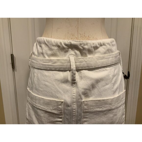 DL1961 White Denim "Susie" High Rise Paperbag Belted Jeans, Size 27 - Picture 7 of 8